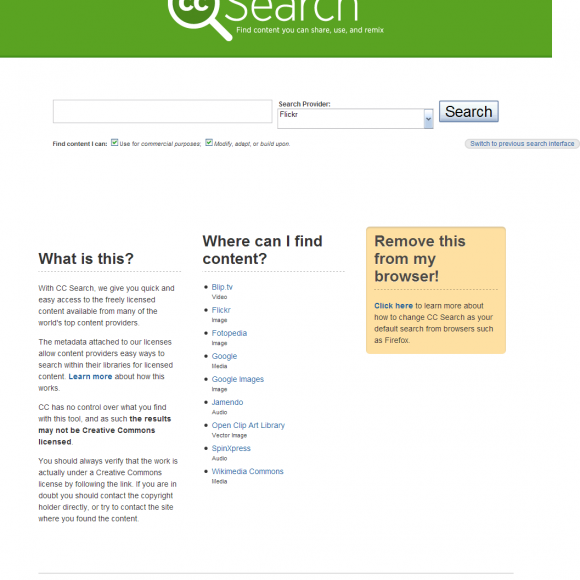 Como buscar contenidos con licencia Creative Commons